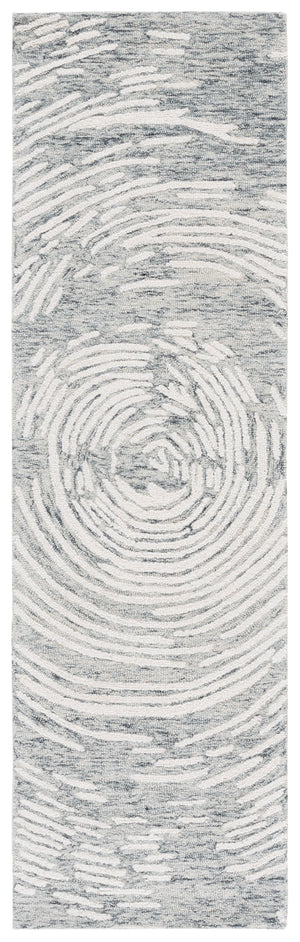 Safavieh Abstract Hand-tufted Wool Area Rug - Contemporary Elegance With Spiraling Pattern For Modern Spaces Grey ,Ivory Wool Pile Abt931f-4