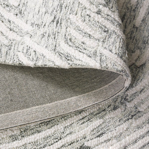 Safavieh Abstract Hand-tufted Wool Runner Rug - Modern Grey And Ivory Design For Elegant Hallways And Spaces Grey ,Ivory Wool Pile Abt931f-5