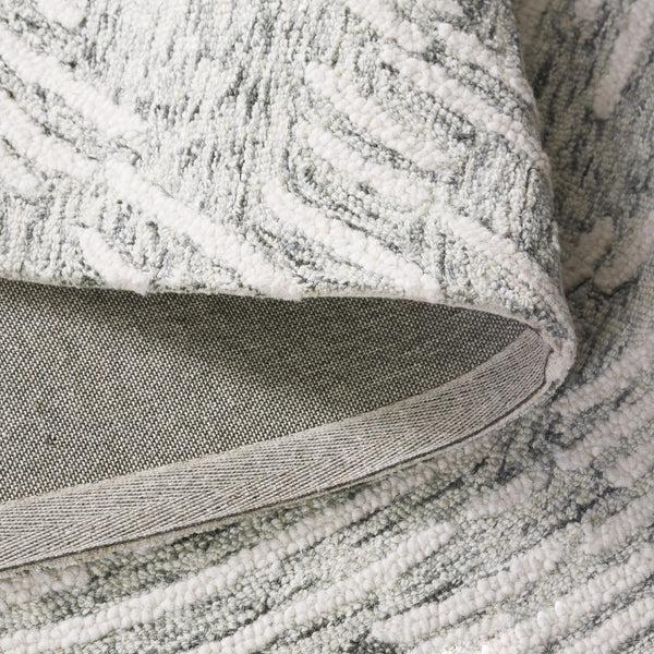 Safavieh Abstract Hand-tufted Wool Area Rug - Contemporary Elegance With Spiraling Pattern For Modern Spaces Grey ,Ivory Wool Pile Abt931f-4