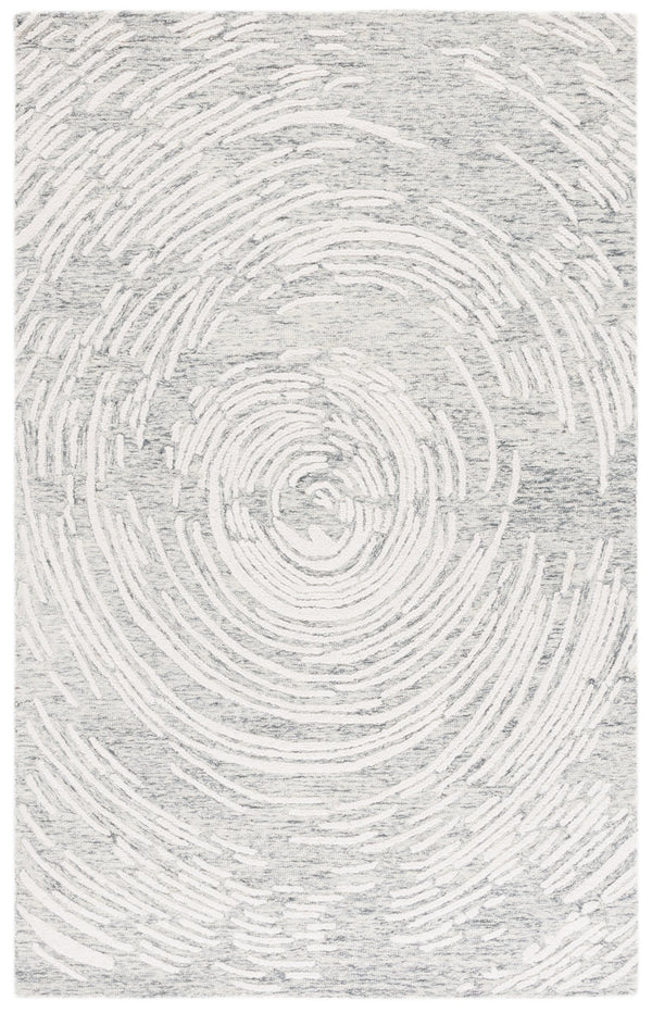 Safavieh Abstract Hand-tufted Wool Runner Rug - Modern Grey And Ivory Design For Elegant Hallways And Spaces Grey ,Ivory Wool Pile Abt931f-5