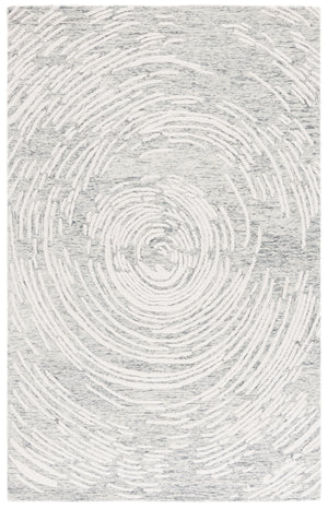 Safavieh Abstract Hand-tufted Wool Area Rug - Contemporary Elegance With Spiraling Pattern For Modern Spaces Grey ,Ivory Wool Pile Abt931f-4