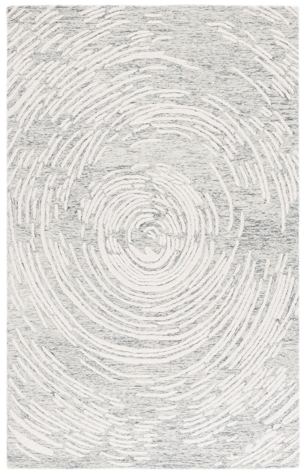 Safavieh Abstract Hand-tufted Wool Area Rug - Contemporary Elegance With Spiraling Pattern For Modern Spaces Grey ,Ivory Wool Pile Abt931f-4