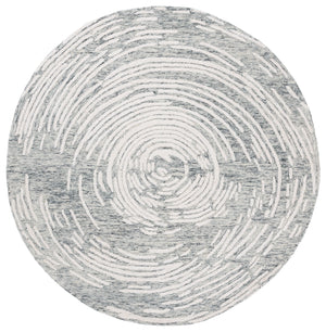 Safavieh Abstract Hand-tufted Wool Area Rug - Contemporary Elegance With Spiraling Pattern For Modern Spaces Grey ,Ivory Wool Pile Abt931f-4