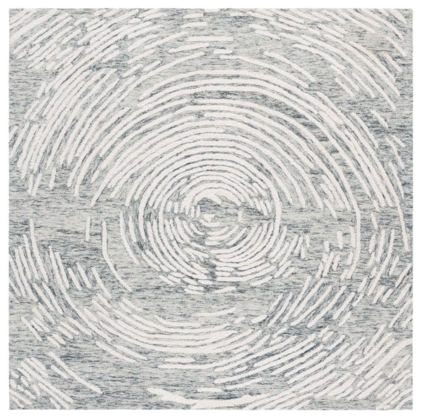 Safavieh Abstract Hand-tufted Wool Area Rug - Contemporary Elegance With Spiraling Pattern For Modern Spaces Grey ,Ivory Wool Pile Abt931f-4