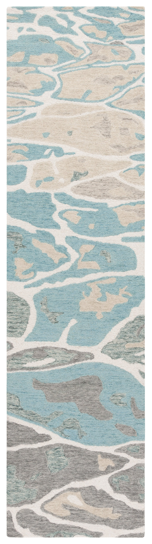 Safavieh Abstract Area Rug - Stunning Hand-tufted Design Enhances Any Space With Ocean-inspired Elegance Blue ,Ivory 80% Wool % 20% Cotton Abt975m-9