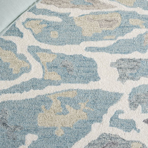 Safavieh Abstract Hand Tufted Wool Cotton Runner Rug - Elegant Abstract Design For Modern Home Decor Style Blue ,Ivory 80% Wool % 20% Cotton Abt975m-5