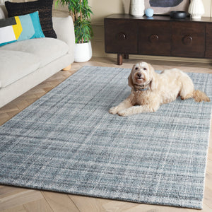 Safavieh Abstract Elegant Handcrafted Runner Rug In Luxurious Aqua And Grey Tones For Modern Home Décor Aqua ,Grey 80% Pet,20% Cotton Abt976j-5