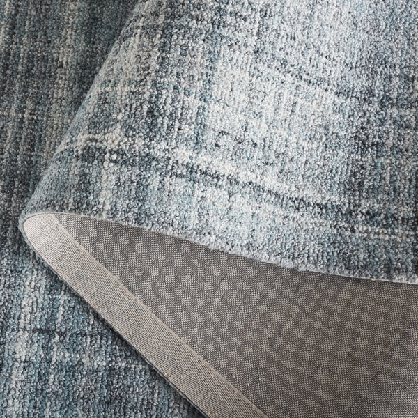 Safavieh Abstract Elegant Handcrafted Runner Rug In Luxurious Aqua And Grey Tones For Modern Home Décor Aqua ,Grey 80% Pet,20% Cotton Abt976j-5