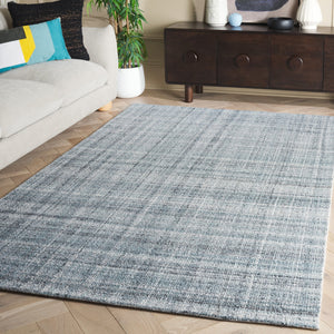 Safavieh Abstract Elegant Handcrafted Runner Rug In Luxurious Aqua And Grey Tones For Modern Home Décor Aqua ,Grey 80% Pet,20% Cotton Abt976j-5