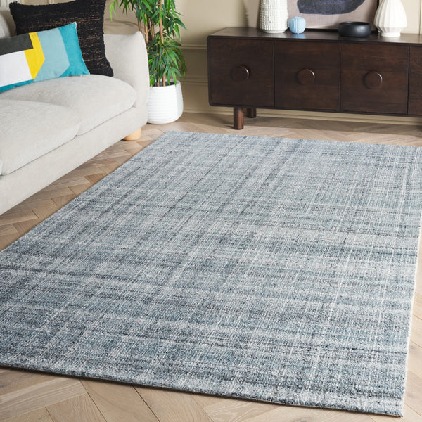 Safavieh Abstract Elegant Handcrafted Runner Rug In Luxurious Aqua And Grey Tones For Modern Home Décor Aqua ,Grey 80% Pet,20% Cotton Abt976j-5