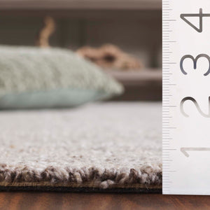 Safavieh Abstract Elegant Handcrafted Runner Rug In Luxurious Aqua And Grey Tones For Modern Home Décor Light Brown ,Ivory 80% Pet,20% Cotton Abt976t-5