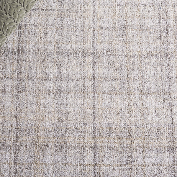 Safavieh Abstract Elegant Handcrafted Runner Rug In Luxurious Aqua And Grey Tones For Modern Home Décor Light Brown ,Ivory 80% Pet,20% Cotton Abt976t-5