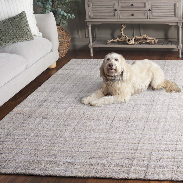 Safavieh Abstract Elegant Handcrafted Runner Rug In Luxurious Aqua And Grey Tones For Modern Home Décor Light Brown ,Ivory 80% Pet,20% Cotton Abt976t-5