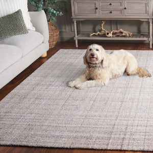 Safavieh Abstract Handcrafted Area Rug - Eco-friendly, Plush Texture, Modern Design For Stylish Home Decor Light Brown ,Ivory 80% Pet,20% Cotton Abt976t-6