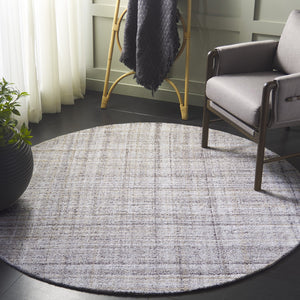 Safavieh Abstract Elegant Handcrafted Runner Rug In Luxurious Aqua And Grey Tones For Modern Home Décor Light Brown ,Ivory 80% Pet,20% Cotton Abt976t-6r