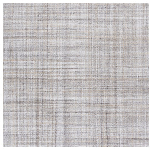 Safavieh Abstract Elegant Handcrafted Runner Rug In Luxurious Aqua And Grey Tones For Modern Home Décor Light Brown ,Ivory 80% Pet,20% Cotton Abt976t-6sq
