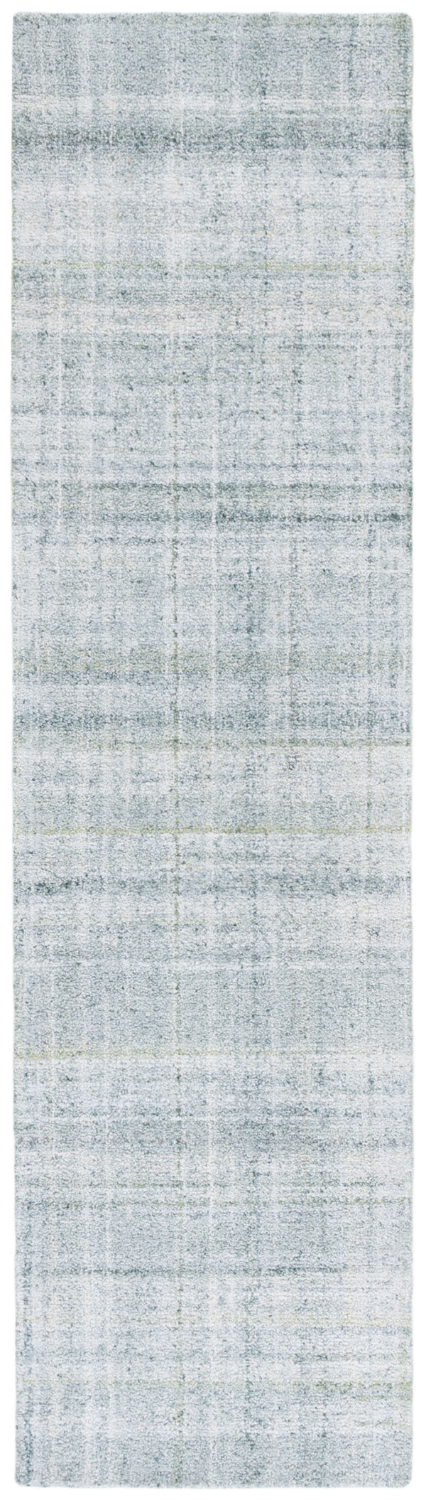 Safavieh Abstract Elegant Handcrafted Runner Rug In Luxurious Aqua And Grey Tones For Modern Home Décor Light Green ,Ivory 80% Pet,20% Cotton Abt976y-29