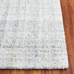 Safavieh Abstract Elegant Handcrafted Runner Rug In Luxurious Aqua And Grey Tones For Modern Home Décor Light Green ,Ivory 80% Pet,20% Cotton Abt976y-5