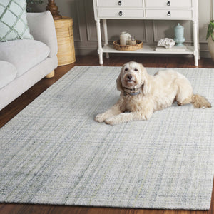 Safavieh Abstract Elegant Handcrafted Runner Rug In Luxurious Aqua And Grey Tones For Modern Home Décor Light Green ,Ivory 80% Pet,20% Cotton Abt976y-5