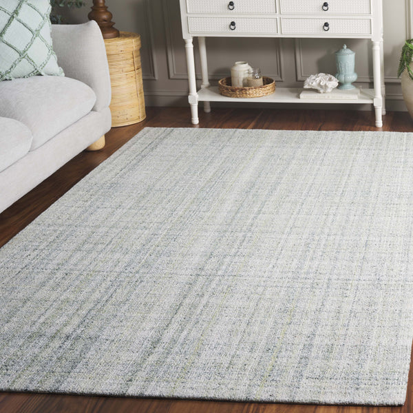 Safavieh Abstract Elegant Handcrafted Runner Rug In Luxurious Aqua And Grey Tones For Modern Home Décor Light Green ,Ivory 80% Pet,20% Cotton Abt976y-5