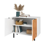 Liam Accent Cabinet in White and Wood AC-310AMC246 Manhattan Comfort