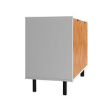 Liam Accent Cabinet in White and Wood AC-310AMC246 Manhattan Comfort