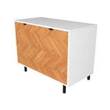 Liam Accent Cabinet in White and Wood AC-310AMC246 Manhattan Comfort