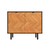 Liam Accent Cabinet in Black and Wood AC-310AMC247 Manhattan Comfort