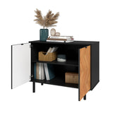 Liam Accent Cabinet in Black and Wood AC-310AMC247 Manhattan Comfort