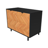 Liam Accent Cabinet in Black and Wood AC-310AMC247 Manhattan Comfort