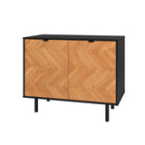 Liam Accent Cabinet in Black and Wood AC-310AMC247 Manhattan Comfort