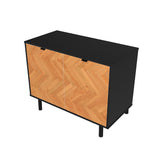 Liam Accent Cabinet in Black and Wood AC-310AMC247 Manhattan Comfort