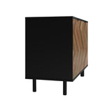 Liam Accent Cabinet in Black and Brown Wood AC-310AMC248 Manhattan Comfort