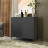 Bogardus Accent Cabinet in Black AC-318AMC153 Manhattan Comfort