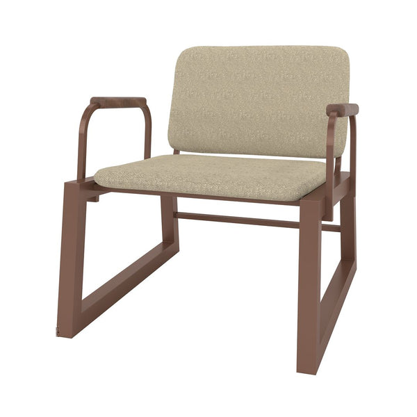 Manhattan Comfort Whythe Modern Low Accent Chair Natural Linen & Corten AC-4PZ-205