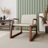 Manhattan Comfort Whythe Modern Low Accent Chair Natural Linen & Corten AC-4PZ-205