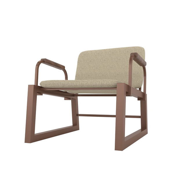 Manhattan Comfort Whythe Modern Low Accent Chair Natural Linen & Corten AC-4PZ-205