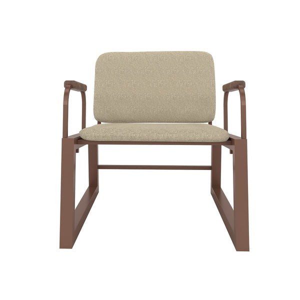 Manhattan Comfort Whythe Modern Low Accent Chair Natural Linen & Corten AC-4PZ-205