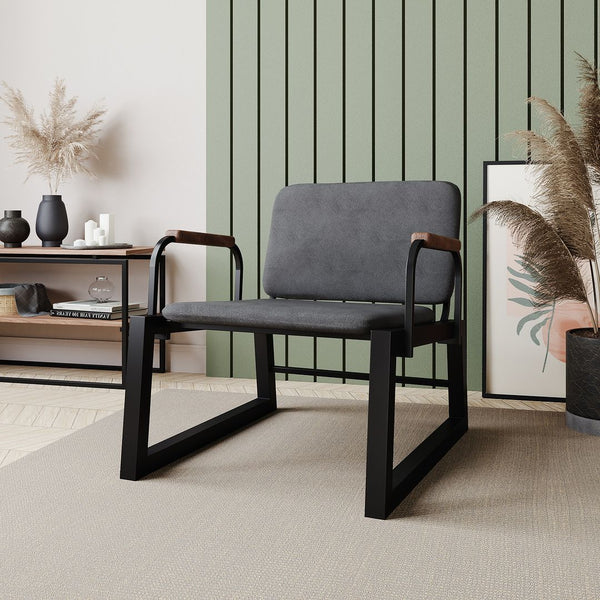 Manhattan Comfort Whythe Modern Low Accent Chair Black AC-4PZ-207