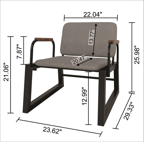 Manhattan Comfort Whythe Modern Low Accent Chair Black AC-4PZ-207
