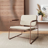 Manhattan Comfort Whythe Modern Low Accent Chair Natural Linen & Corten AC-5PZ-205