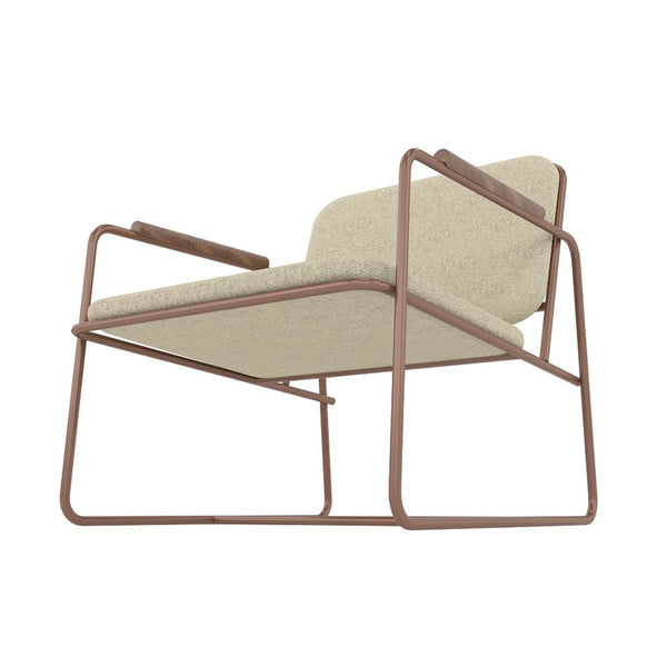 Manhattan Comfort Whythe Modern Low Accent Chair Natural Linen & Corten AC-5PZ-205