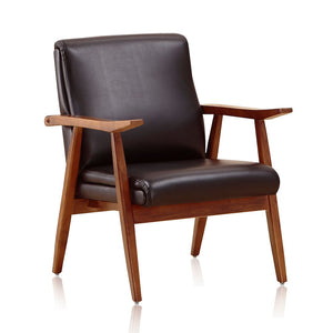 Manhattan Comfort ArchDuke Mid-Century Modern Accent Chair Black and Amber AC001-BK