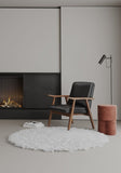 Manhattan Comfort ArchDuke Mid-Century Modern Accent Chair Black and Amber AC001-BK
