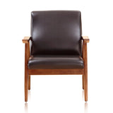 Manhattan Comfort ArchDuke Mid-Century Modern Accent Chair Black and Amber AC001-BK