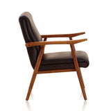 Manhattan Comfort ArchDuke Mid-Century Modern Accent Chair Black and Amber AC001-BK