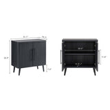 Jodie Accent Cabinet in Charcoal Grey AC001-GY Manhattan Comfort