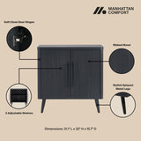 Jodie Accent Cabinet in Charcoal Grey AC001-GY Manhattan Comfort