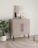 Jodie Accent Cabinet in Whitewashed Oak AC001-OK Manhattan Comfort