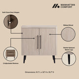 Jodie Accent Cabinet in Whitewashed Oak AC001-OK Manhattan Comfort